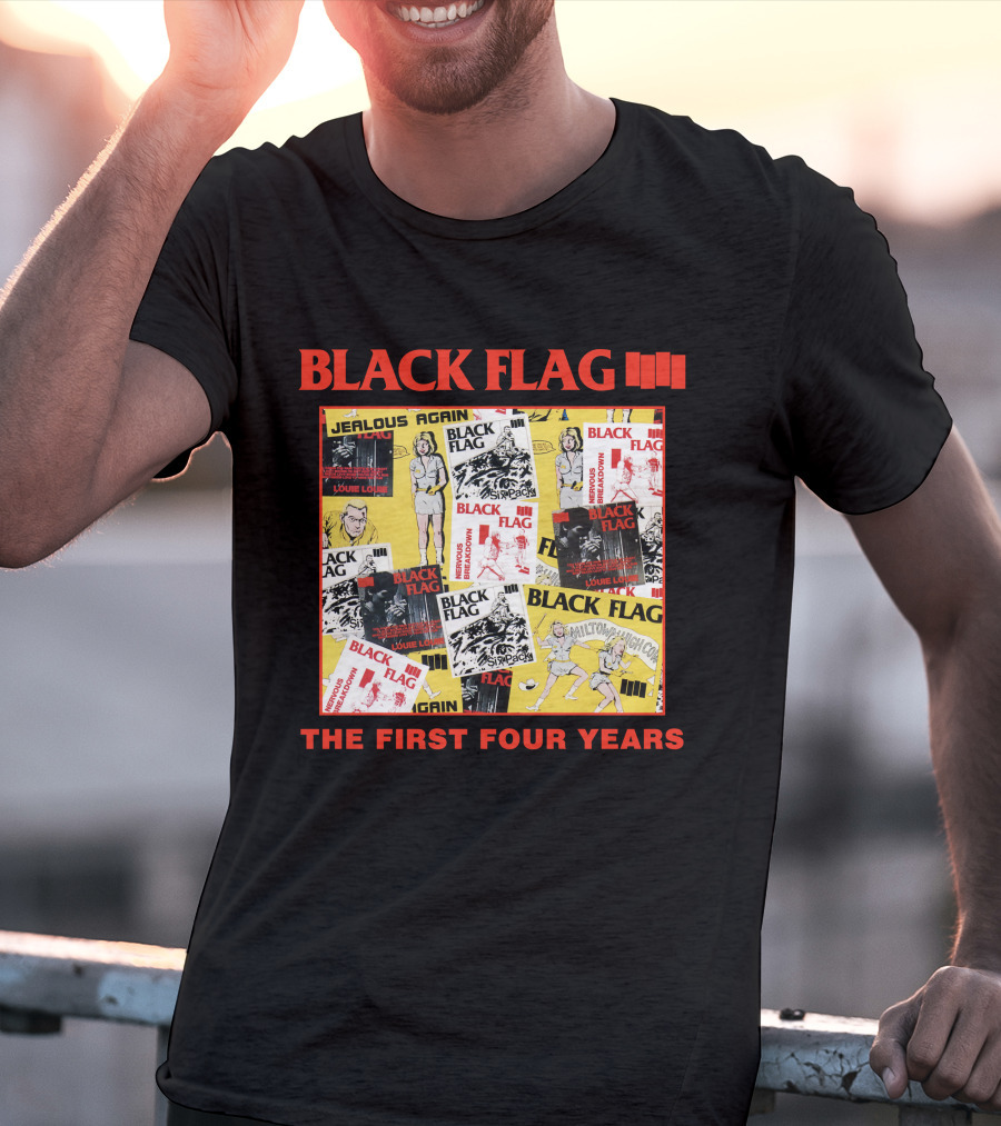 Black Flag The First Four Years Album Covers Collage T-Shirt