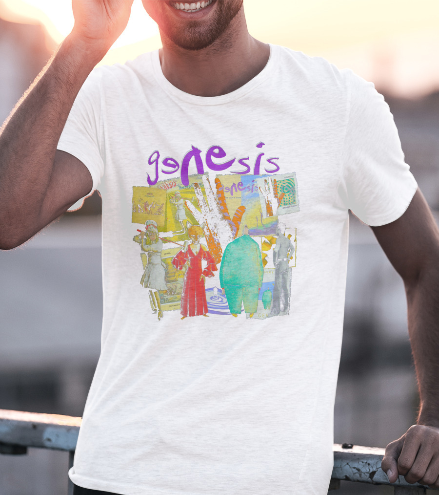 Genesis Album Collage Art Characters And Colors T-Shirt