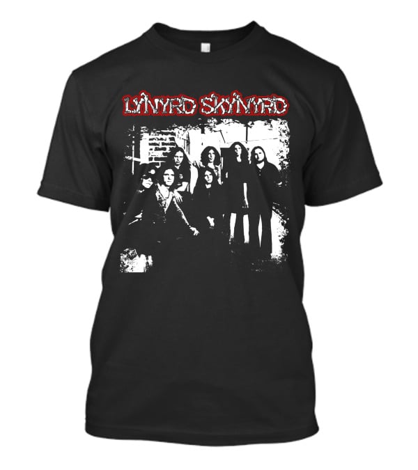 Lynyrd Skynyrd Band Black And White Group Photo T-Shirt