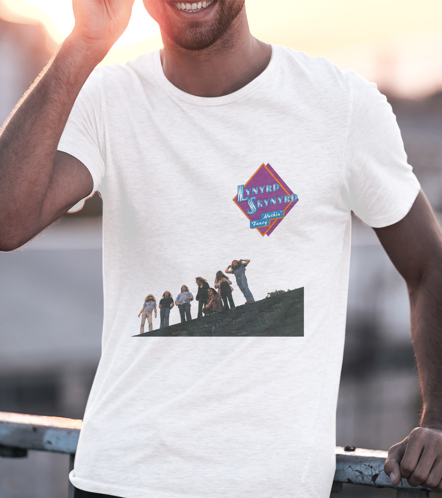 Lynyrd Skynyrd Nuthin' Fancy Band Members On Rooftop T-Shirt