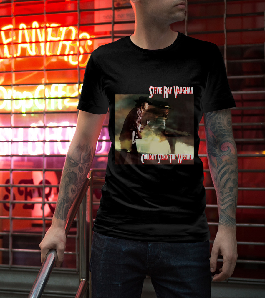 Stevie Ray Vaughan Couldn't Stand The Weather Album Art T-Shirt