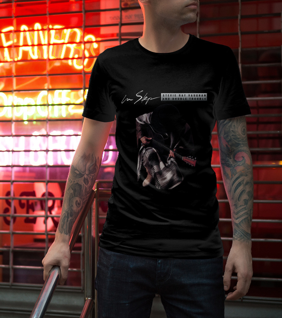 Stevie Ray Vaughan And Double Trouble In Step Album Cover Srv T-Shirt