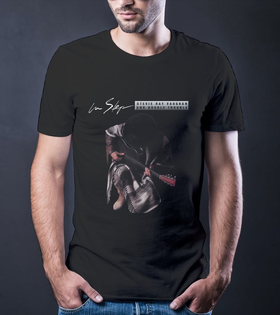 Stevie Ray Vaughan And Double Trouble In Step Album Cover Srv T-Shirt
