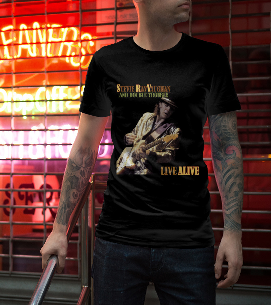 Stevie Ray Vaughan And Double Trouble Live Alive T-Shirt
