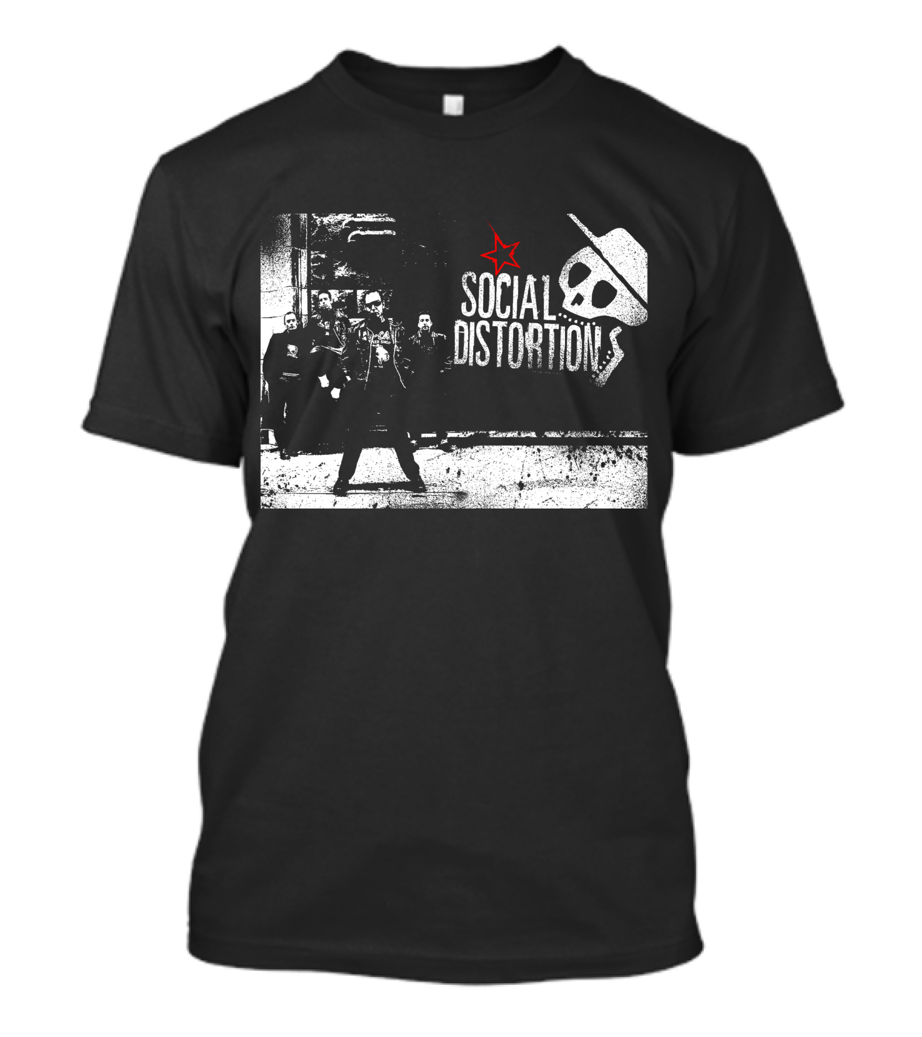 Social Distortions Skull Star Cowboy Hat Rebel Group T-Shirt