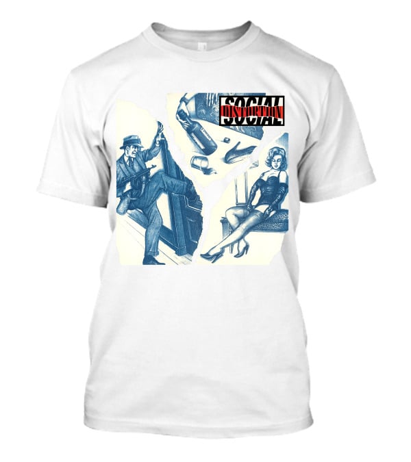 Social Distortion Retro Noir Collage With Gangster And Femme Fatale T-Shirt