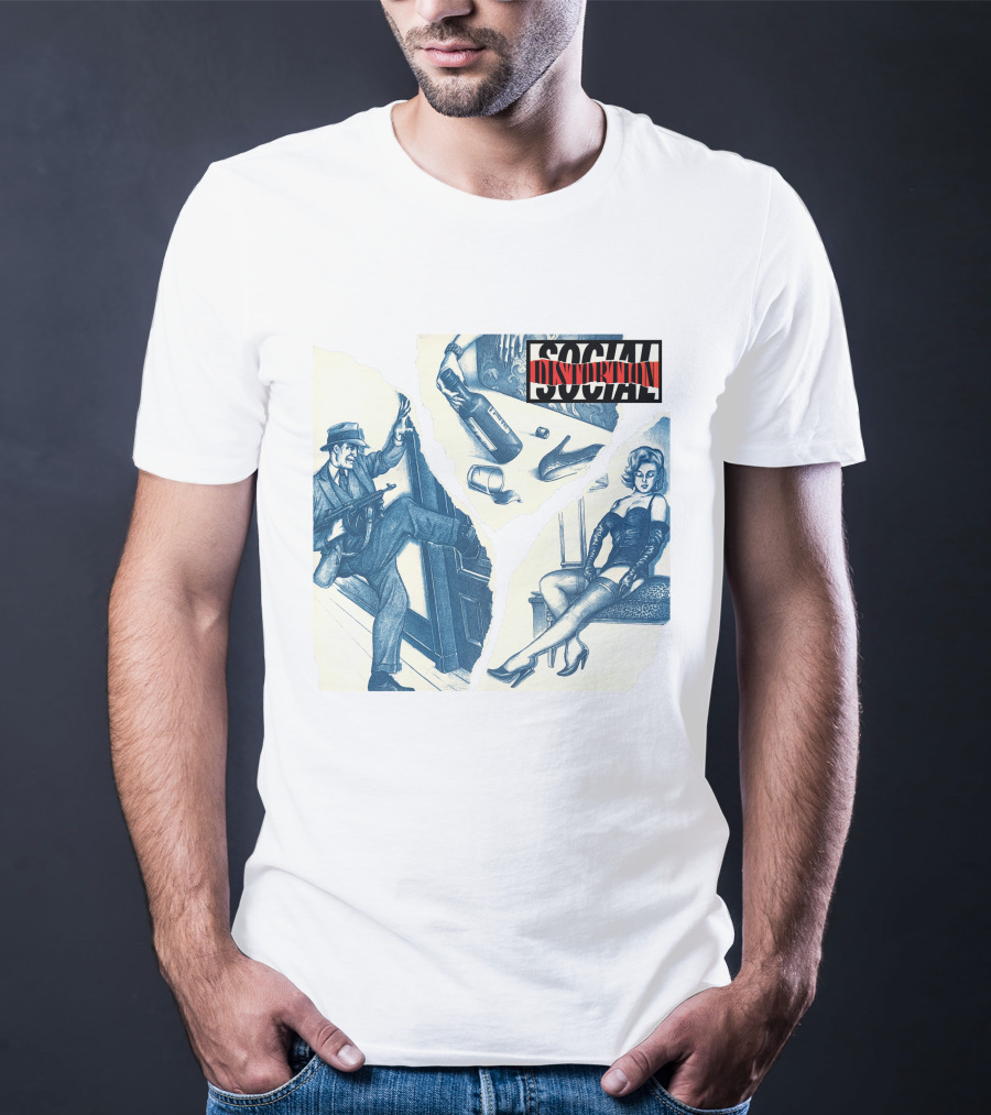 Social Distortion Retro Noir Collage With Gangster And Femme Fatale T-Shirt