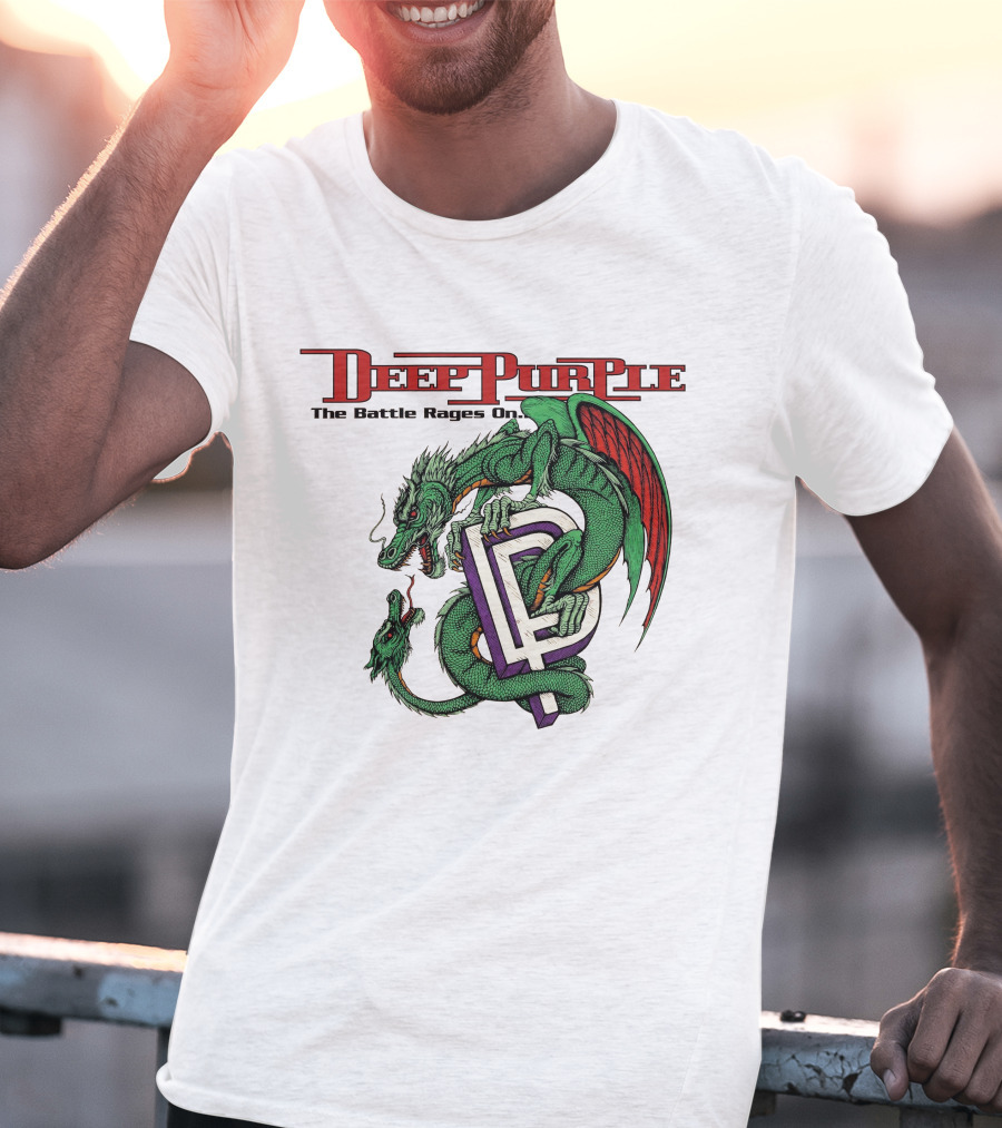 Deep Purple The Battle Rages On Dragon Artwork T-Shirt