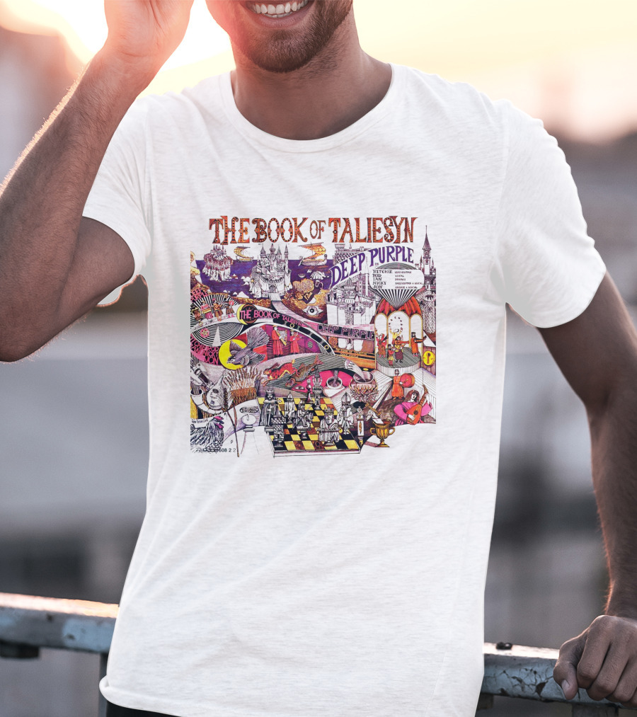 The Book Of Taliesyn Deep Purple Vintage Album Art Chessboard Scene T-Shirt