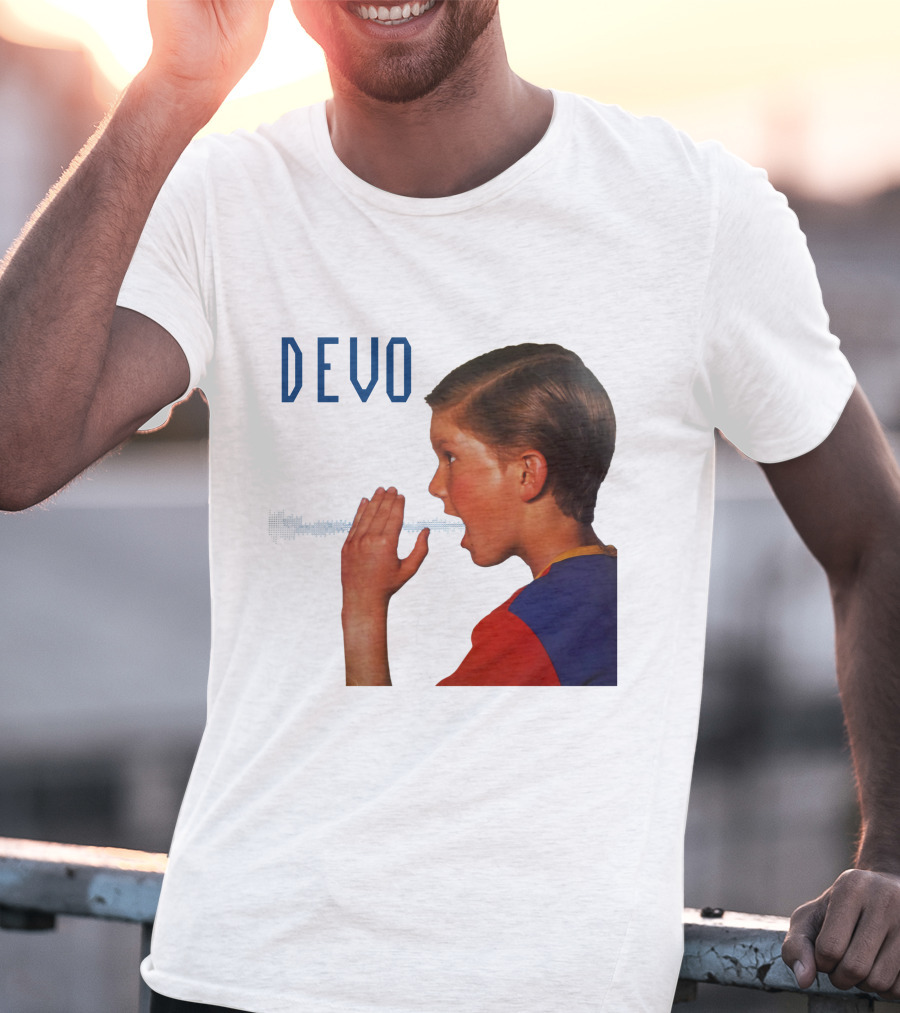 Devo Boy Shouting With Sound Wave T-Shirt
