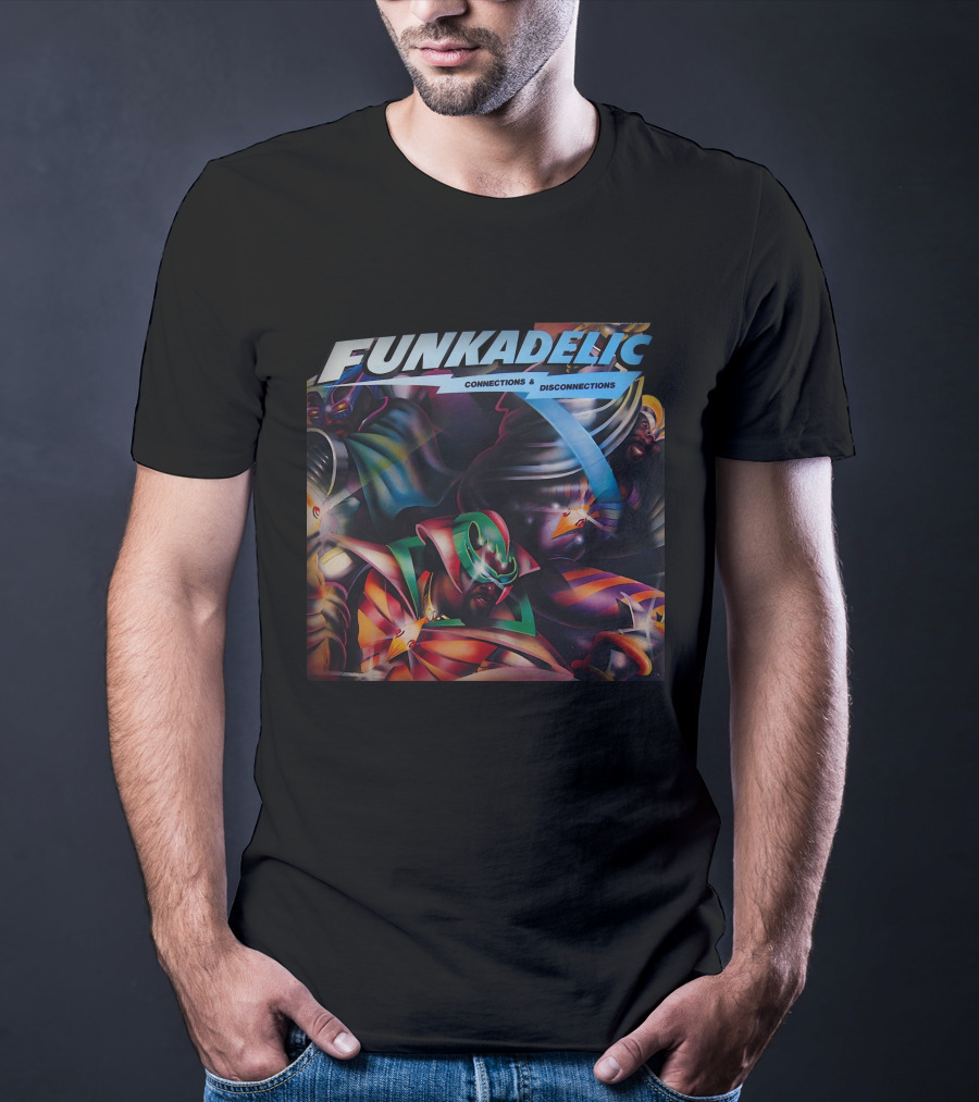Funkadelic Connections & Disconnections Colorful Cosmic Motif T-Shirt