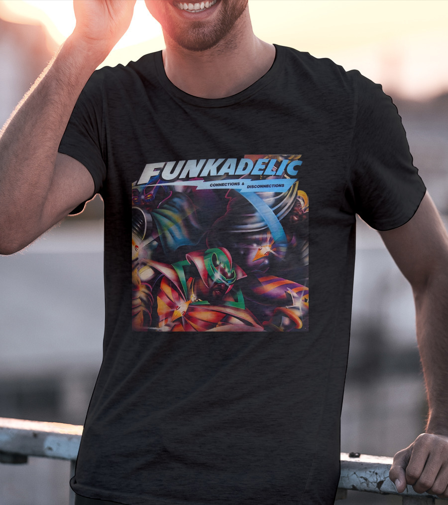 Funkadelic Connections & Disconnections Colorful Cosmic Motif T-Shirt