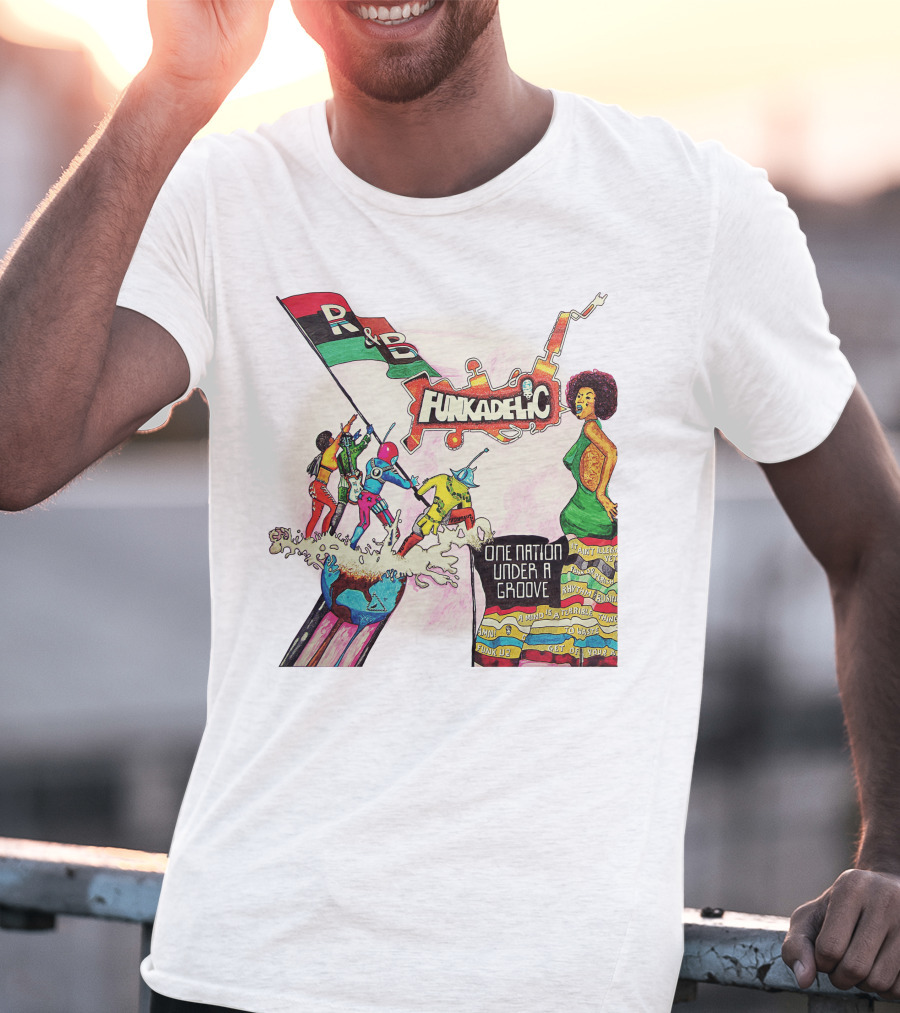 Funkadelic One Nation Under A Groove R&B Psychedelic Style T-Shirt