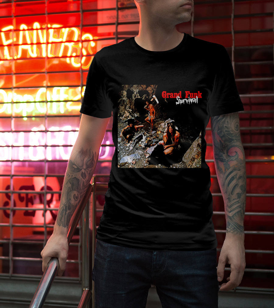 Grand Funk Railroad Survival Album Cover T-Shirt
