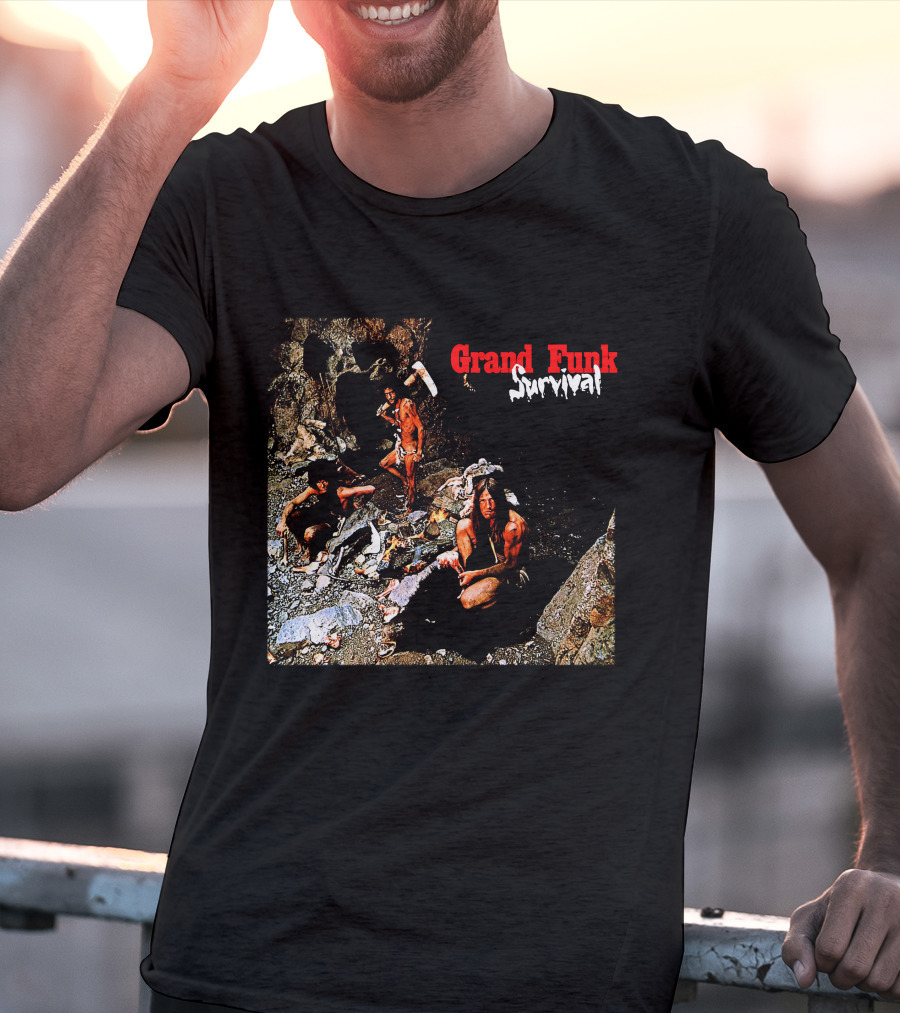 Grand Funk Railroad Survival Album Cover T-Shirt