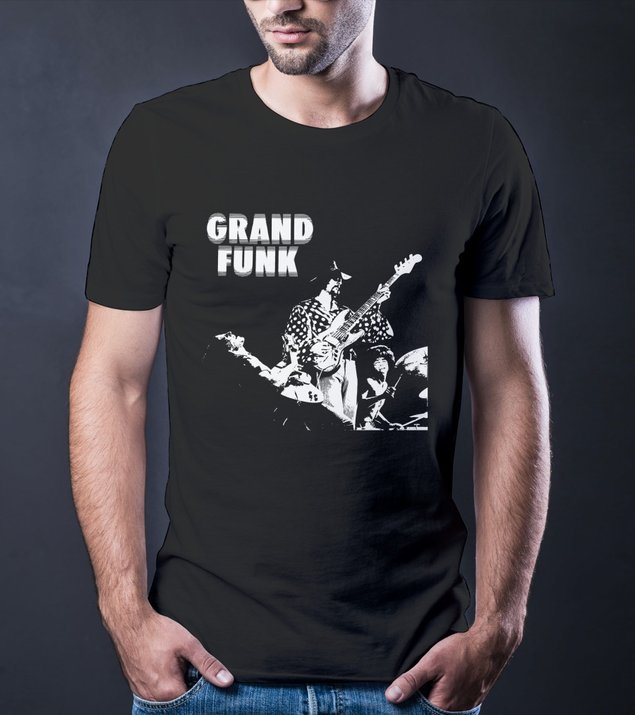 Grand Funk Railroad Live Concert Performance Retro Style T-Shirt