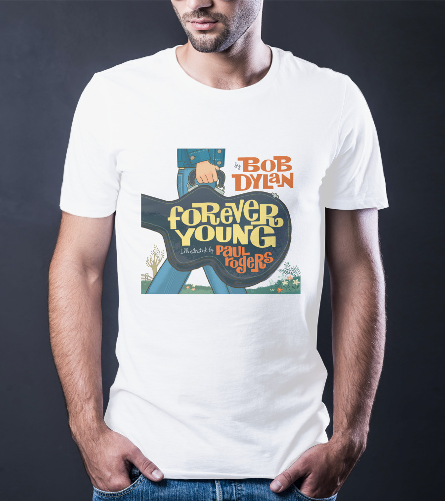 Bob Dylan Forever Young Illustrated By Paul Rogers T-Shirt