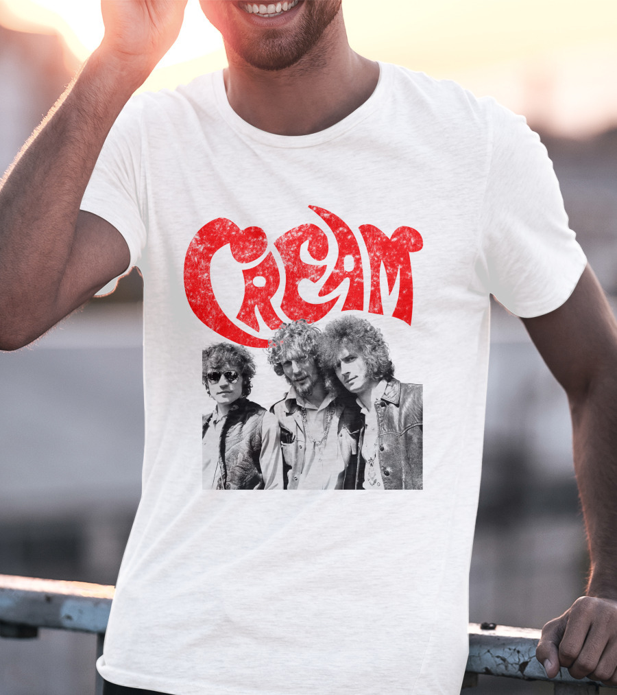 Cream Band Vintage Photo With Red T-Shirt
