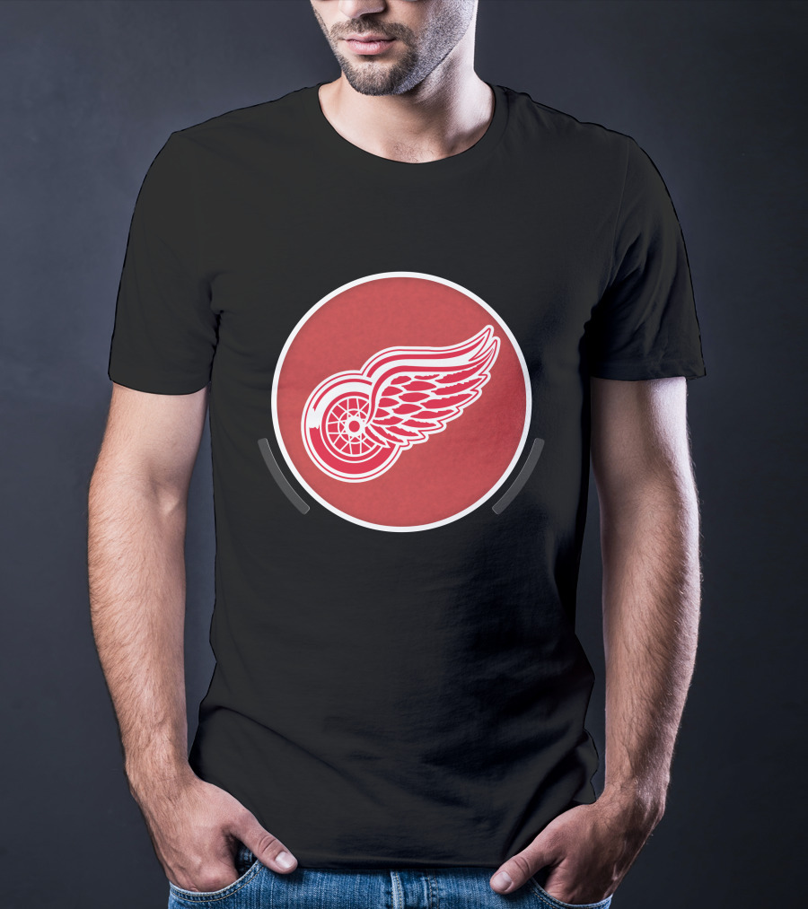 Detroit Red Wings Iconic Winged Wheel Power Decal T-Shirt