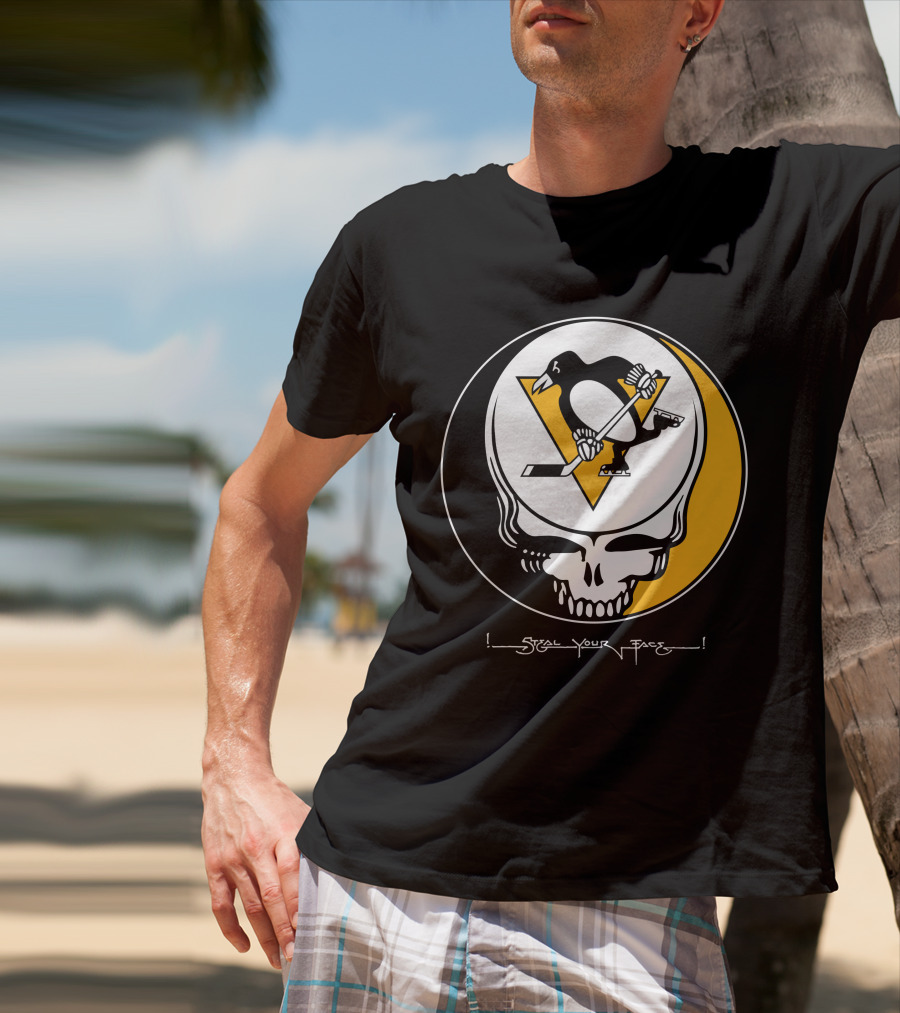 Steal Your Face Grateful Dead Pittsburgh Penguins T-Shirt