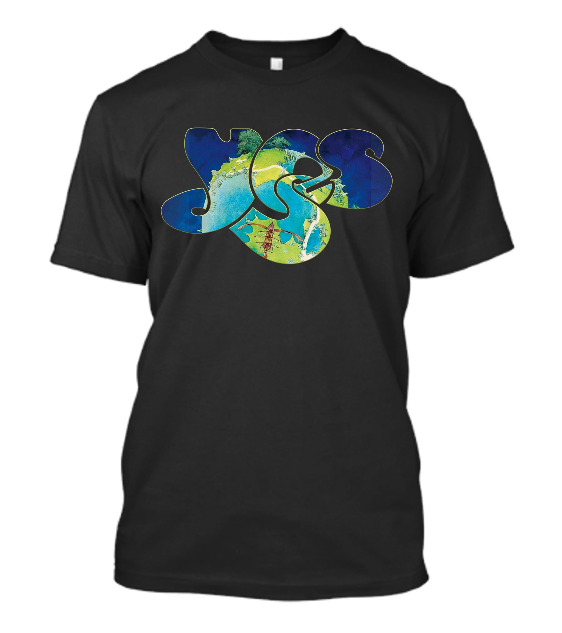 Yes Classic Logo With Earth And Ocean Motif T-Shirt