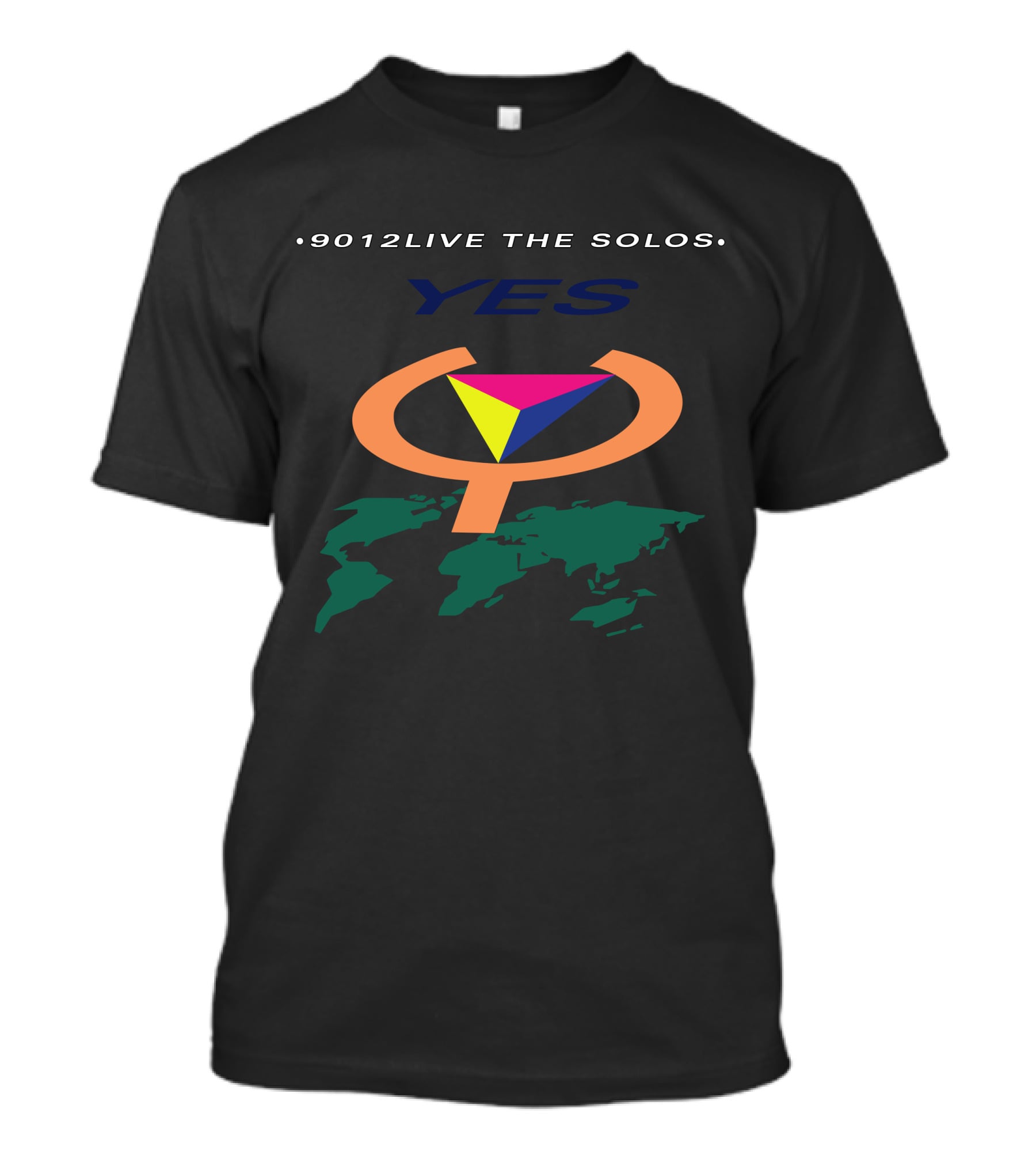 Yes 9012Live The Solos World Map Tri-Color Symbol T-Shirt