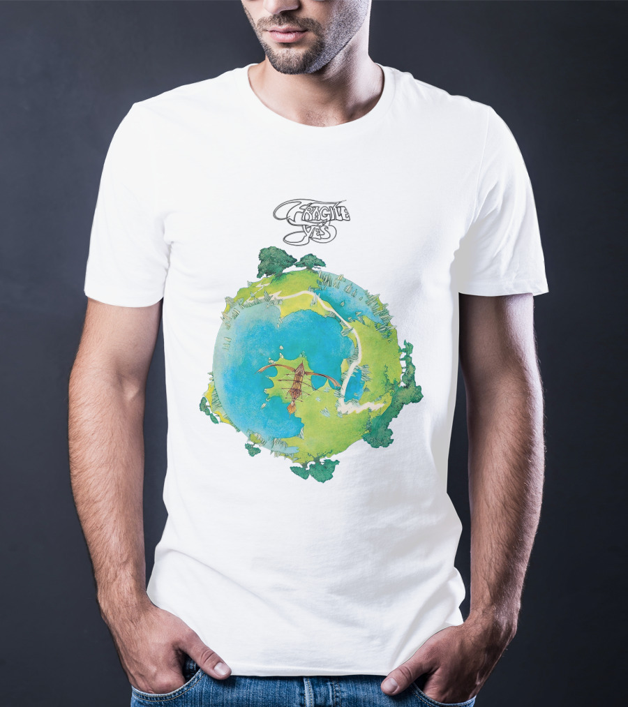 Yes Fragile Artwork Round Earth Concept T-Shirt