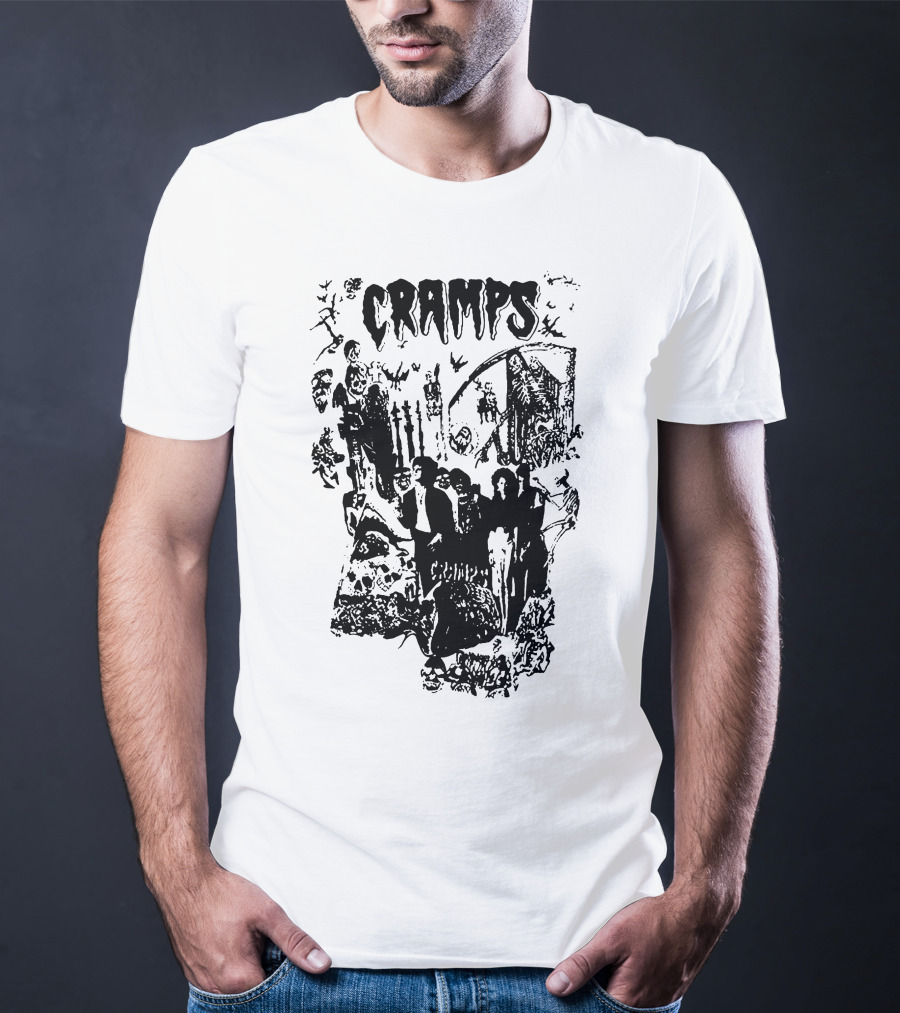 Cramps Gothic Horror Collage Tcr T-Shirt