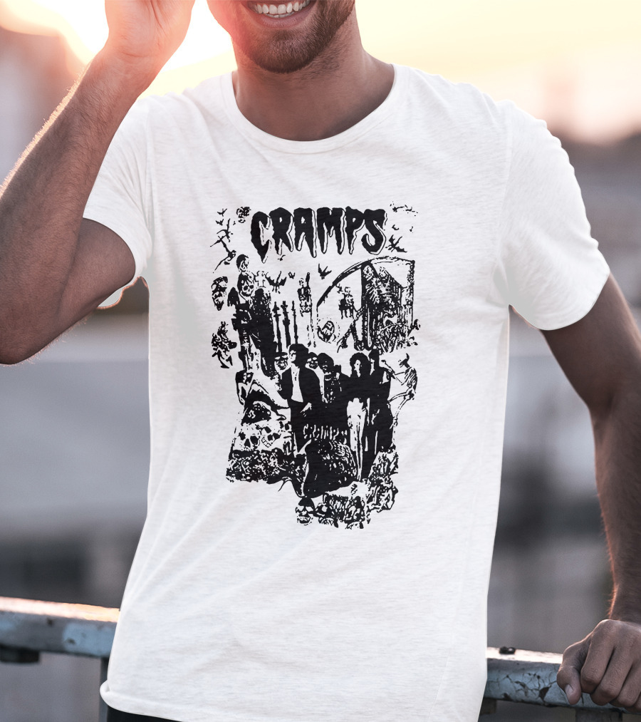 Cramps Gothic Horror Collage Tcr T-Shirt