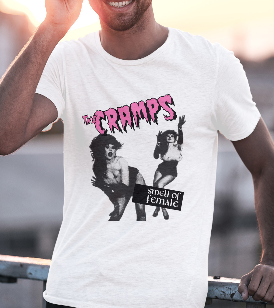 The Cramps Smell Of Female Vintage Punk Rock Album Cover T-Shirt