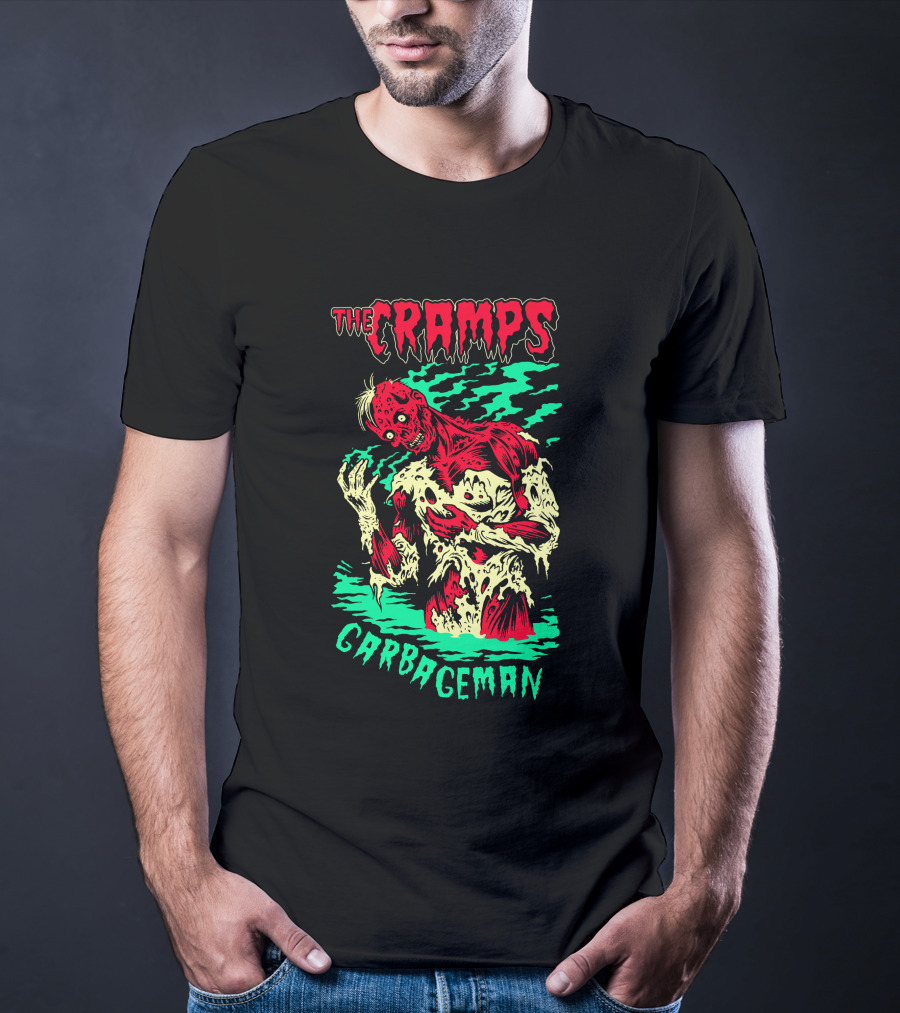 The Cramps Garbageman Zombie Monster Horror Art T-Shirt