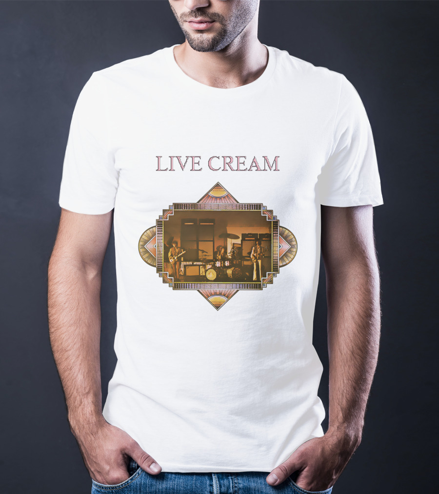 Live Cream Vintage Performance Artwork T-Shirt