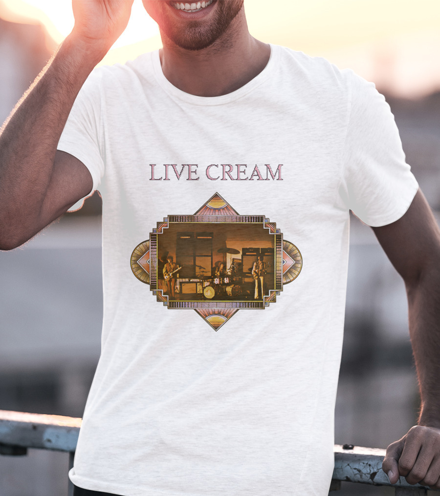 Live Cream Vintage Performance Artwork T-Shirt