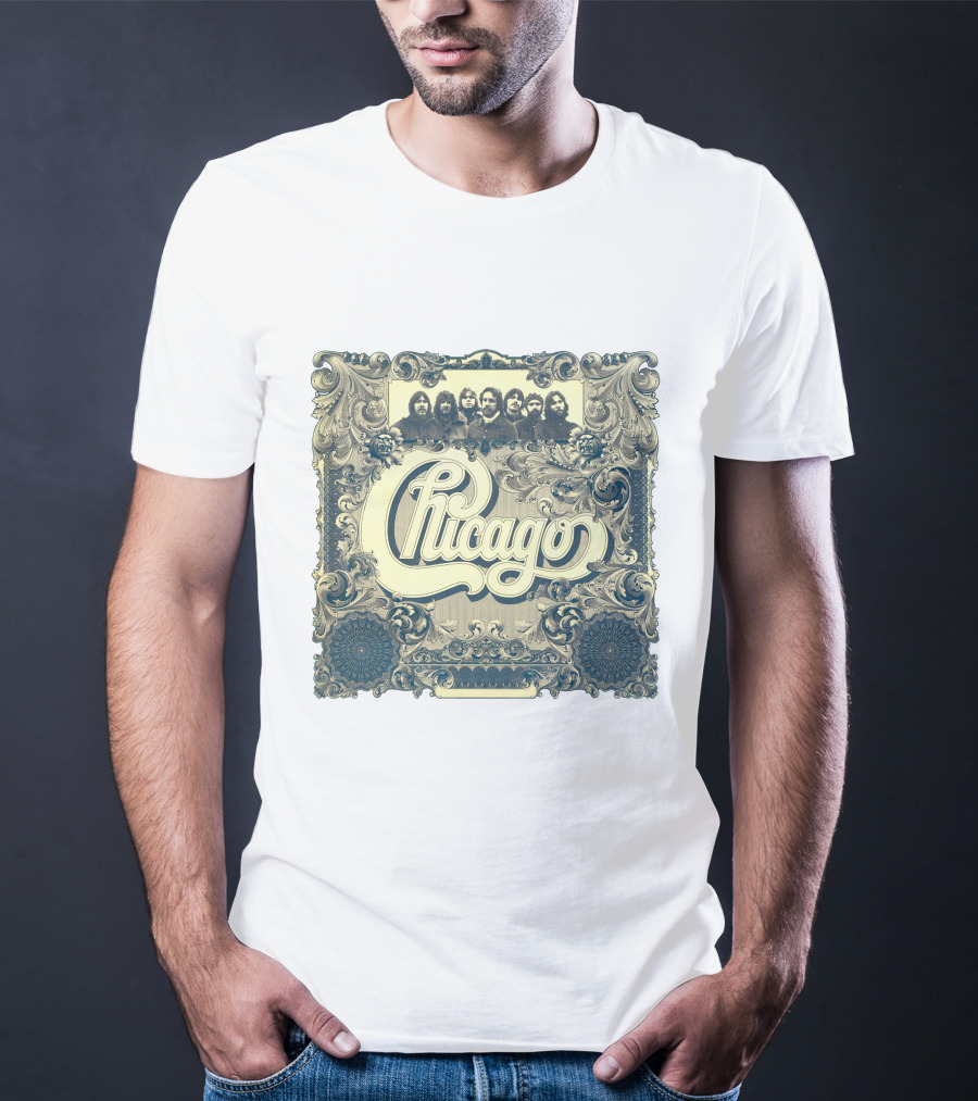 Chicago Band Vintage Ornate Frame T-Shirt
