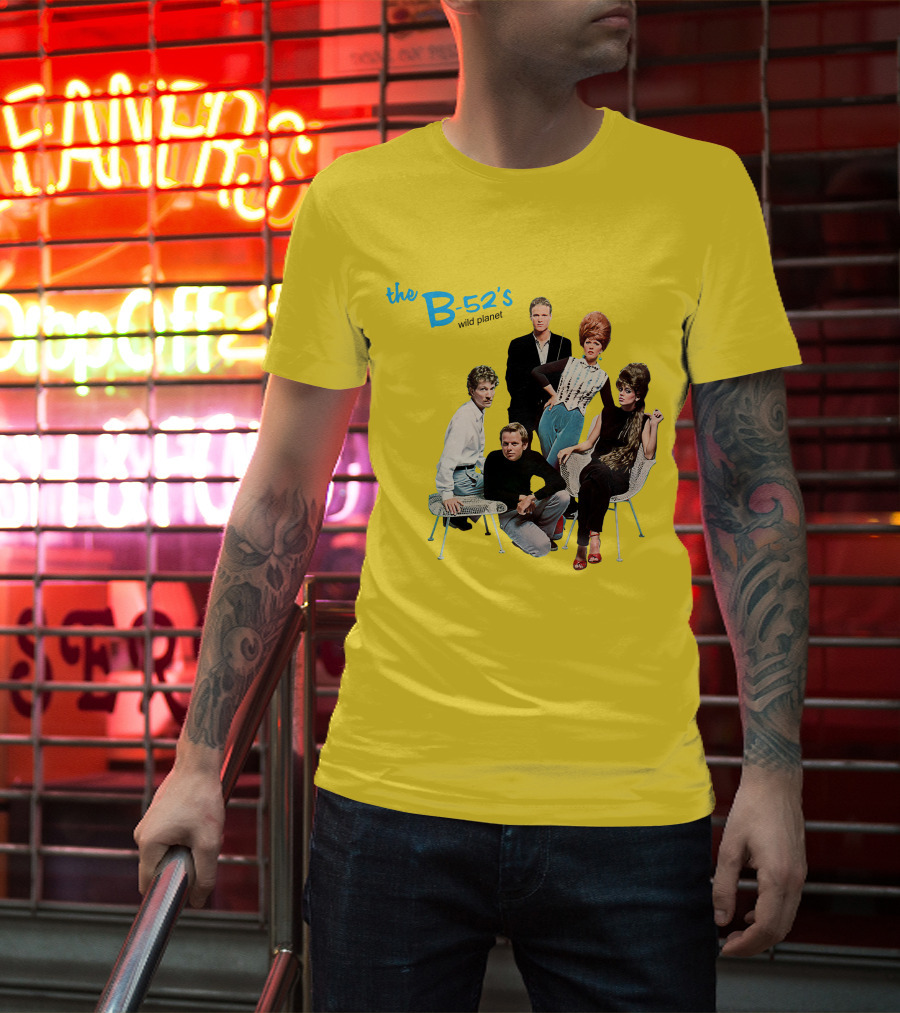 The B-52'S Wild Planet Album Cover Group Photo T-Shirt