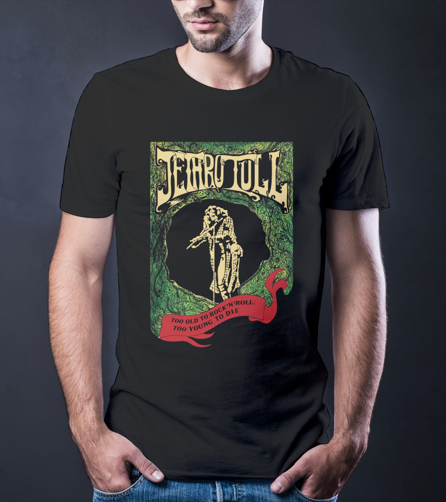 Jethro Tull Too Old To Rock 'N' Roll: Too Young To Die Vintage Style T-Shirt