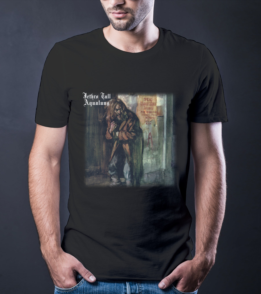 Jethro Tull Aqualung Album Art Homeless Man T-Shirt