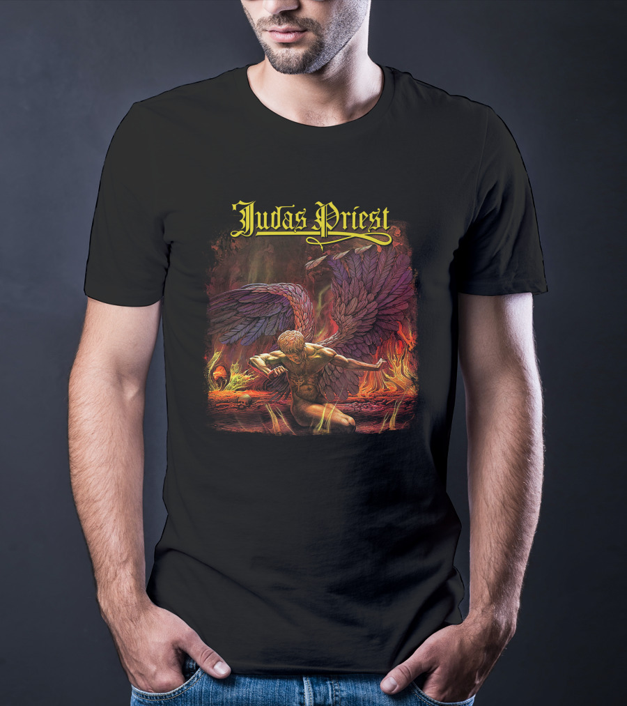 Judas Priest Angel Falling In Flames T-Shirt