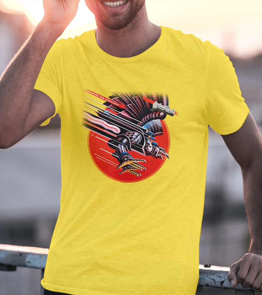 Judas Priest Screaming For Vengeance Album Cover Artwork T-Shirt