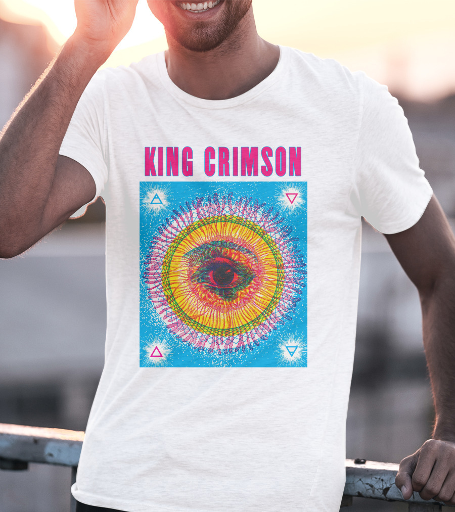King Crimson Psychedelic Eye Geometric T-Shirt