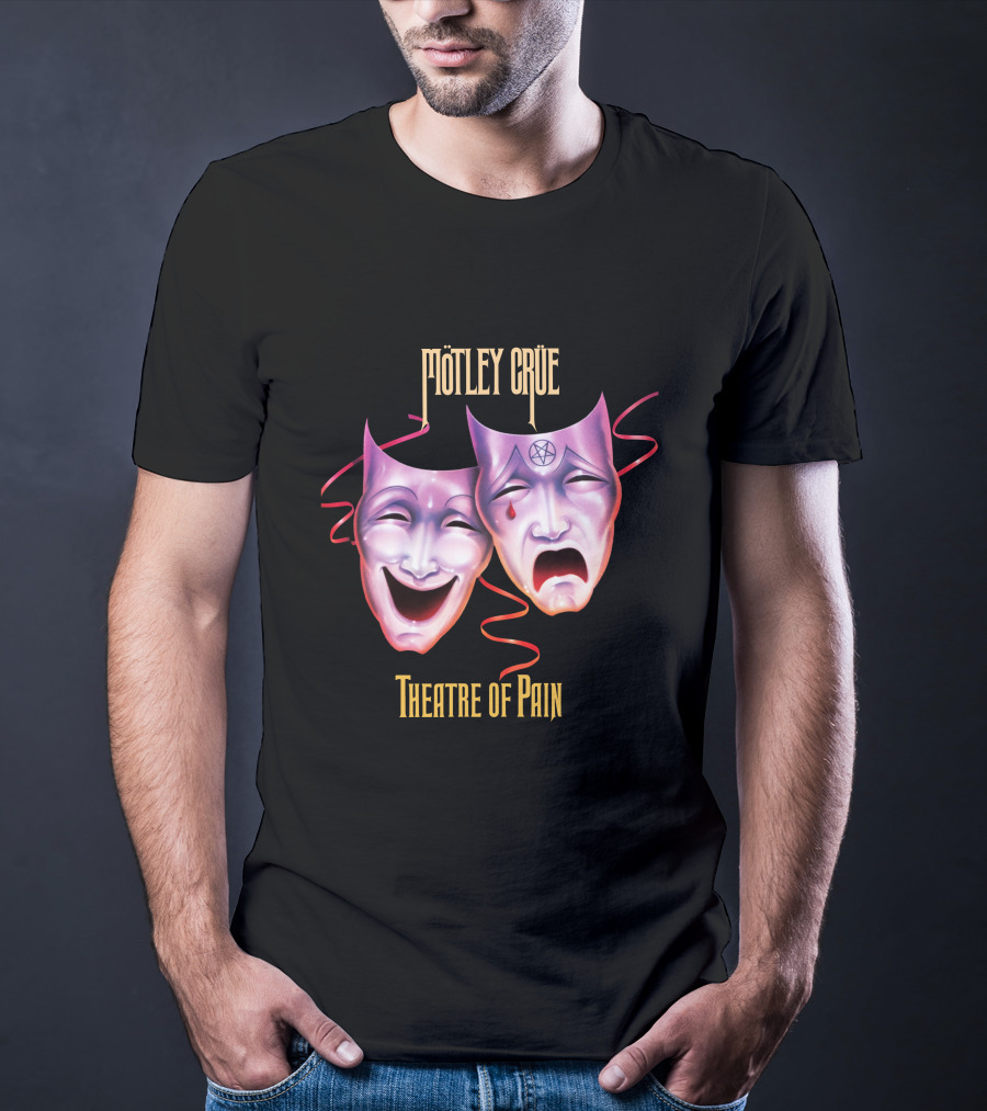 Mötley Crüe Theatre Of Pain Comedy And Tragedy Masks T-Shirt