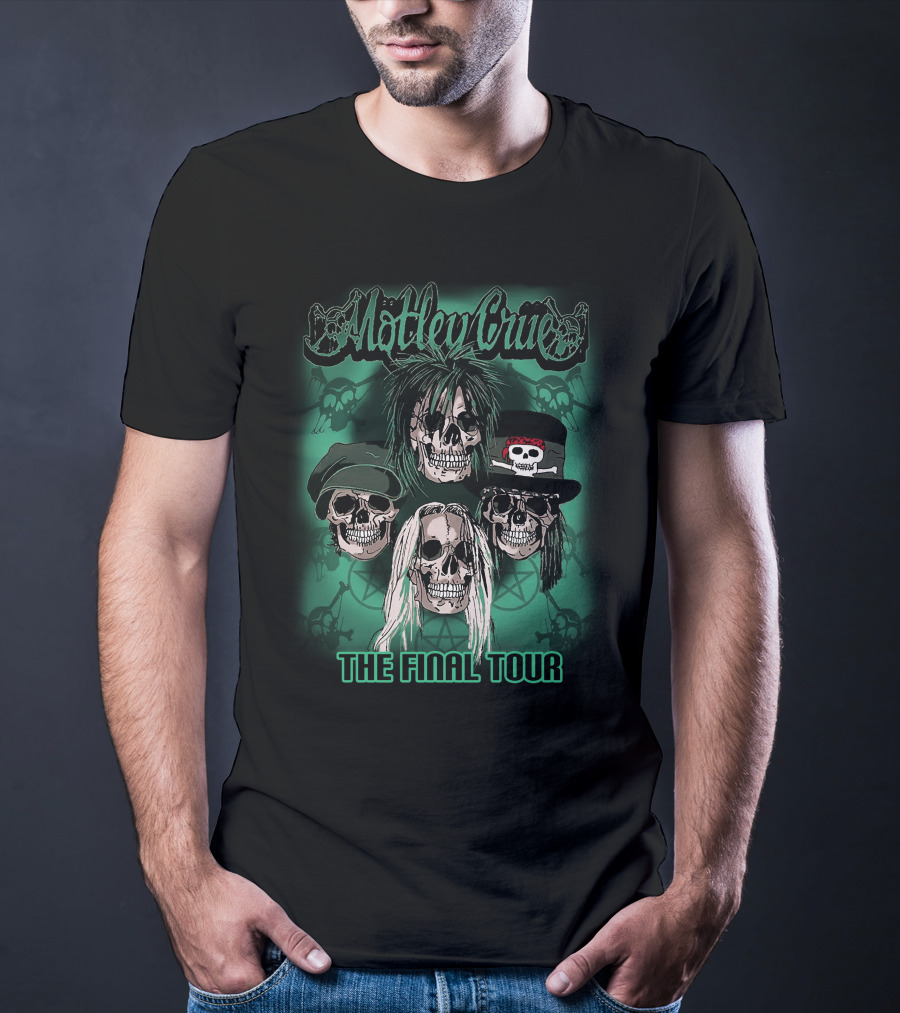 Mötley Crüe The Final Tour Skull Faces T-Shirt