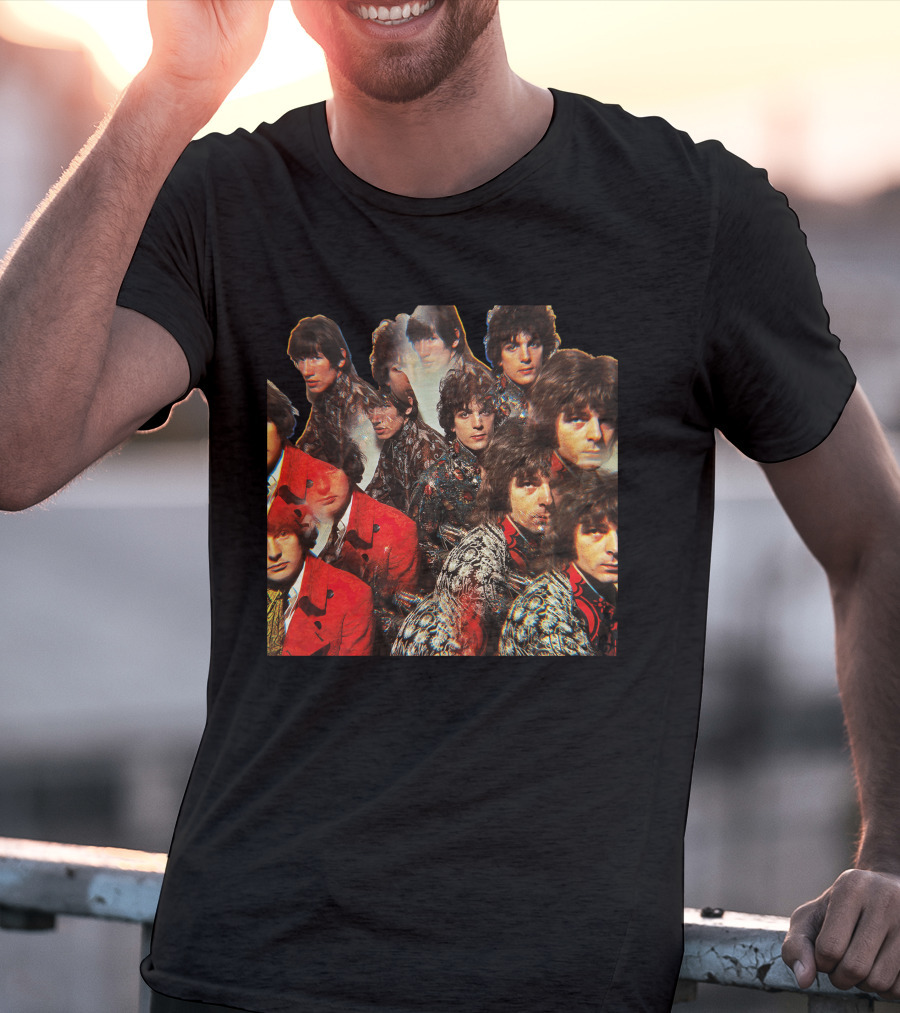 Psychedelic Rock Band Vintage Collage T-Shirt