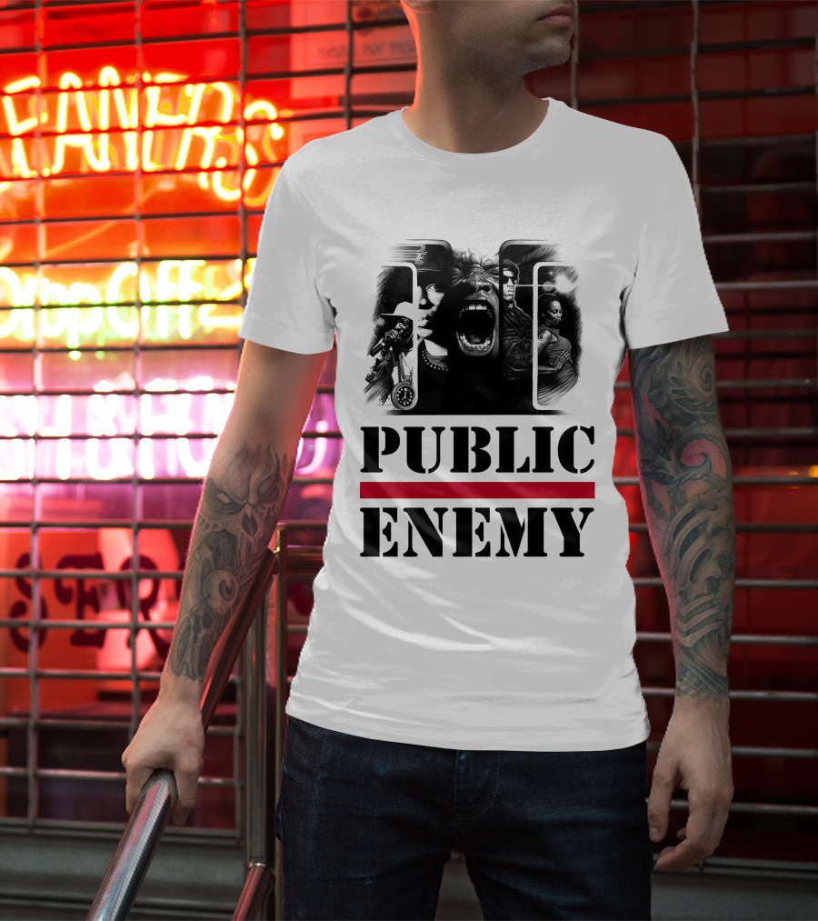 Public Enemy Retro Hip-Hop Icons T-Shirt