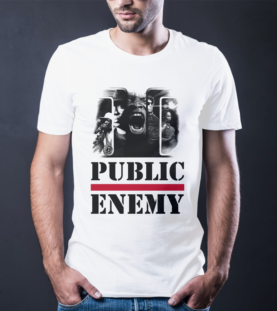 Public Enemy Retro Hip-Hop Icons T-Shirt