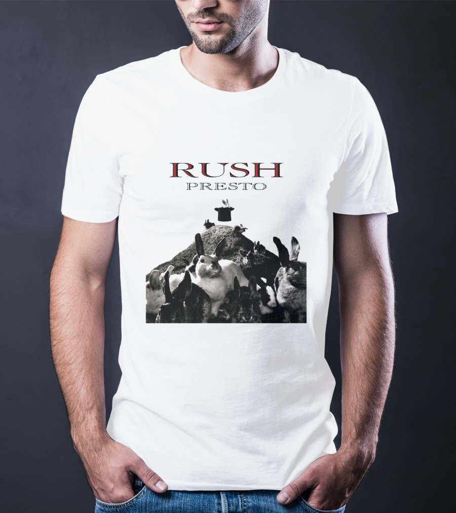 Rush Presto Album Cover Rabbits And Top Hat T-Shirt