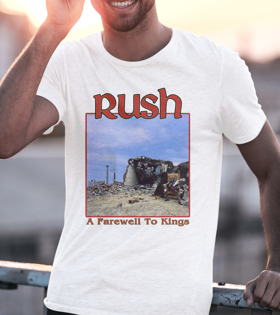 Rush A Farewell To Kings Album Cover Ruins Blue Sky T-Shirt