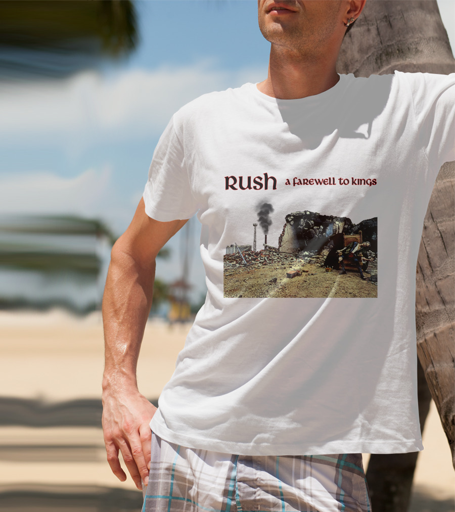 Rush A Farewell To Kings Album Cover Industrial Ruins Scene T-Shirt