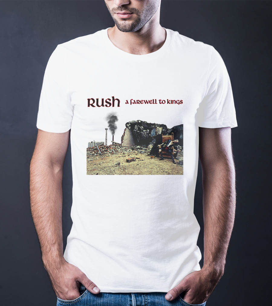 Rush A Farewell To Kings Album Cover Industrial Ruins Scene T-Shirt