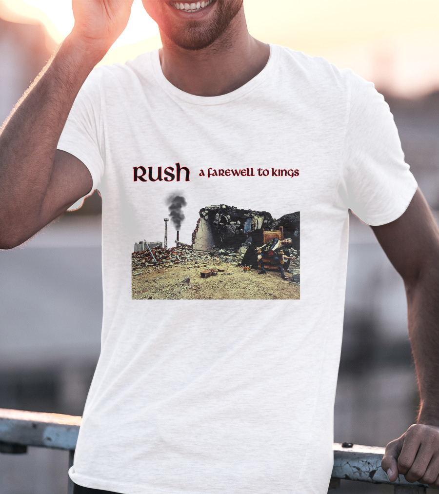 Rush A Farewell To Kings Album Cover Industrial Ruins Scene T-Shirt